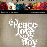 Paper Rose Layered Die Set - Peace Love & Joy