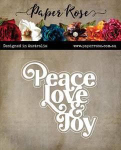 Paper Rose Layered Die Set - Peace Love & Joy