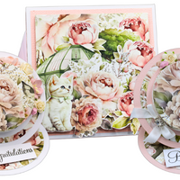 My Happy Place Card Kit - Pretty Floral Peony Hat Set
