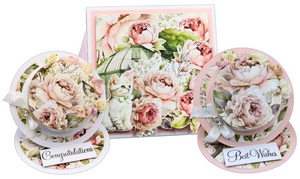 My Happy Place Card Kit - Pretty Floral Peony Hat Set