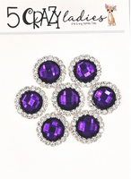 5 Crazy Ladies Bling - Circle Rhinestone Pack - 2cm
