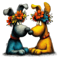 5 Crazy Ladies Stickers - Doggie Best Friends
