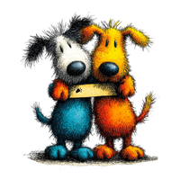 5 Crazy Ladies Stickers - Doggie Best Friends
