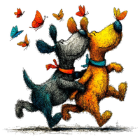 5 Crazy Ladies Stickers - Doggie Best Friends
