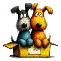 5 Crazy Ladies Stickers - Doggie Best Friends
