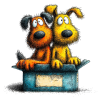 5 Crazy Ladies Stickers - Doggie Best Friends
