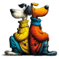 5 Crazy Ladies Stickers - Doggie Best Friends
