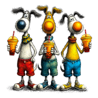 5 Crazy Ladies Stickers - Doggie Best Friends
