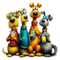 5 Crazy Ladies Stickers - Doggie Best Friends
