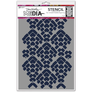 Dina Wakley MEdia Stencil - Mosaic Cobblestone