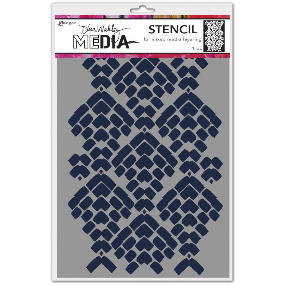 Dina Wakley MEdia Stencil - Mosaic Cobblestone