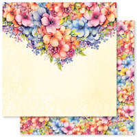 Paper Rose Rainbow Garden Patterned Paper 12' x 12" - B