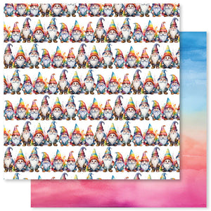 Paper Rose Rainbow Garden Basics Patterned Paper 12" x 12" - A