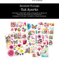 Paper Rose Cut Aparts Paper Pack - Rainbow Village