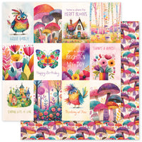 Paper Rose 12" x 12" Patterned Paper - Rainbow Village - D