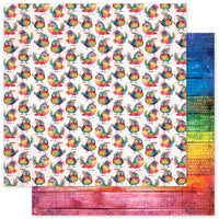 Paper Rose 12" x 12" Patterned Paper - Rainbow Village - E