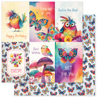 Paper Rose 12" x 12" Patterned Paper - Rainbow Village - F