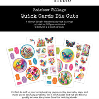 Paper Rose 6x8" Quick Cards Die Cuts - Rainbow Village