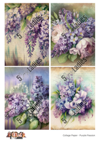 5 Crazy Ladies Collage Paper - Purple Passion
