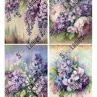 5 Crazy Ladies Collage Paper - Purple Passion