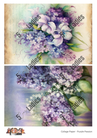 5 Crazy Ladies Collage Paper - Purple Passion
