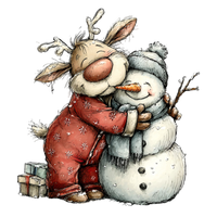 5 Crazy Ladies Stickers - Christmas Reindeer
