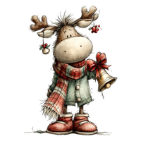 5 Crazy Ladies Stickers - Christmas Reindeer
