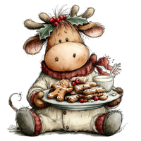 5 Crazy Ladies Stickers - Christmas Reindeer
