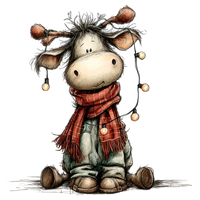 5 Crazy Ladies Stickers - Christmas Reindeer
