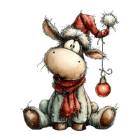 5 Crazy Ladies Stickers - Christmas Reindeer
