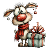 5 Crazy Ladies Stickers - Christmas Reindeer
