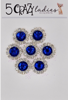 5 Crazy Ladies Bling - Circle Rhinestone Pack - 2cm
