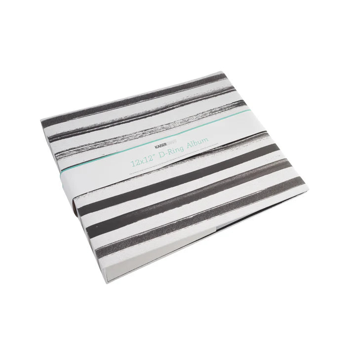 Kaisercraft Printed D Ring Album - Stripes