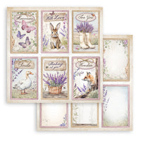 Stamperia Patterned Double Face Sheet - Lavender - 6 Cards