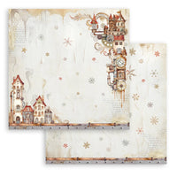 Stamperia Scrapbooking Double Face Sheet - Gear Up for Christmas - Cozy Houses