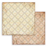 Stamperia Patterned Double Face Sheet - Alterego - Ochre Wallpaper