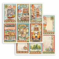 Stamperia Patterned Double Face Sheet - Art of Travelling - 6 Cards