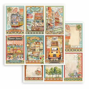 Stamperia Patterned Double Face Sheet - Art of Travelling - 6 Cards