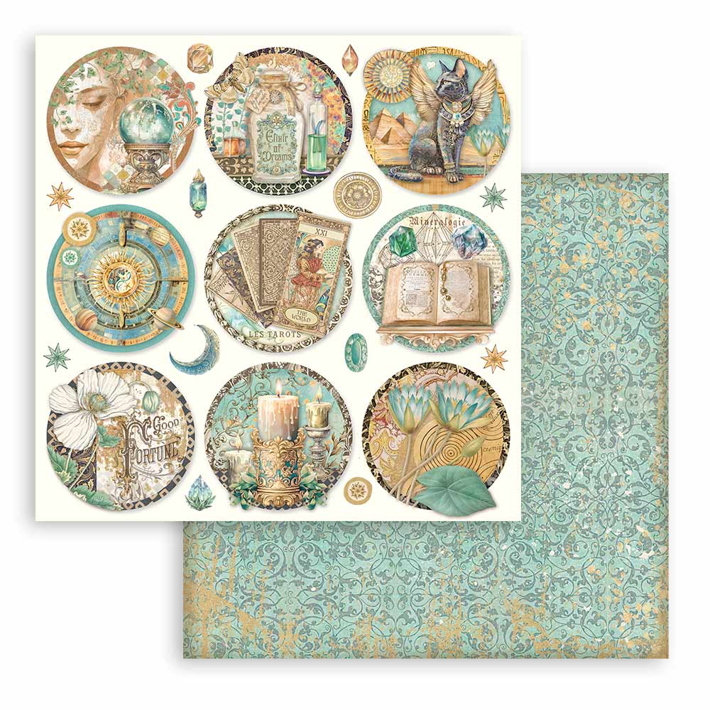Stamperia Patterned Double Face Sheet - Fortune - Rounds