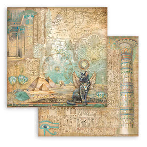 Stamperia Patterned Double Face Sheet - Fortune - Winged Cat
