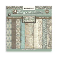 Stamperia Paper Pack 12"x 12" Maxi Background selection - Voyages Fantastiques
