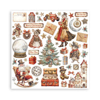 Stamperia Scrapbooking Pad 10 Sheets 12" x 12" - Gear Up for Christmas
