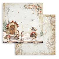 Stamperia Scrapbooking Pad 10 Sheets 12" x 12" - Gear Up for Christmas
