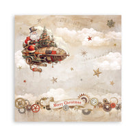 Stamperia Scrapbooking Pad 10 Sheets 12" x 12" - Gear Up for Christmas
