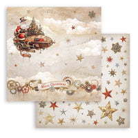 Stamperia Scrapbooking Pad 10 Sheets 12" x 12" - Gear Up for Christmas