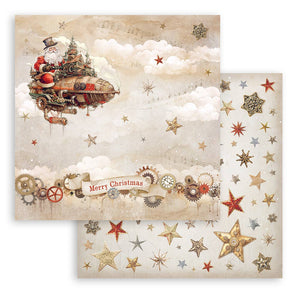 Stamperia Scrapbooking Pad 10 Sheets 12" x 12" - Gear Up for Christmas