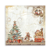 Stamperia Scrapbooking Pad 10 Sheets 12" x 12" - Gear Up for Christmas
