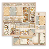 Stamperia Scrapbooking Pad 10 Sheets 12" x 12" - Golden Harmony
