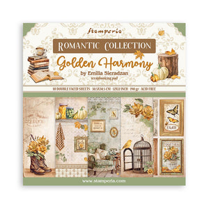 Stamperia Scrapbooking Pad 10 Sheets 12" x 12" - Golden Harmony