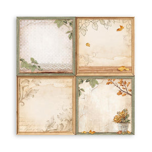 Stamperia Scrapbooking Pad 10 Sheets 12" x 12" - Golden Harmony